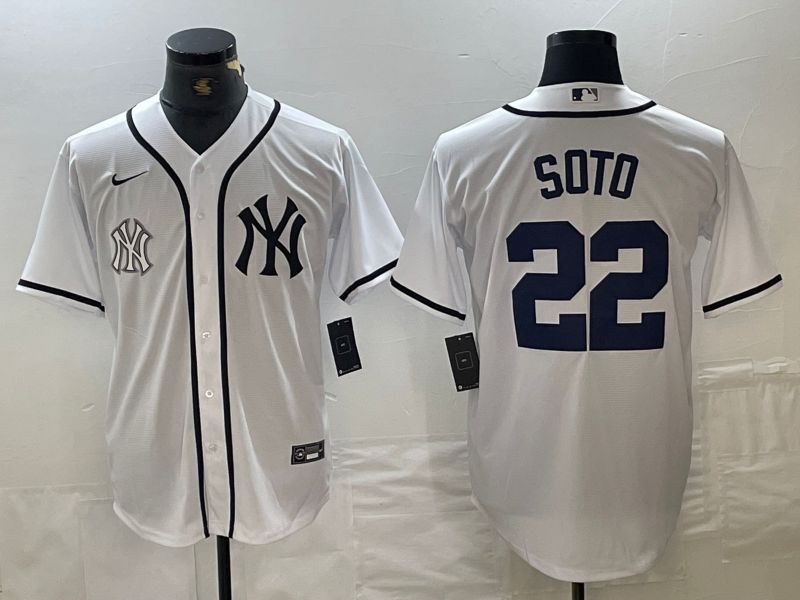 Men New York Yankees #22 Soto White Third generation joint name Nike 2024 MLB Jersey style 2->new york yankees->MLB Jersey